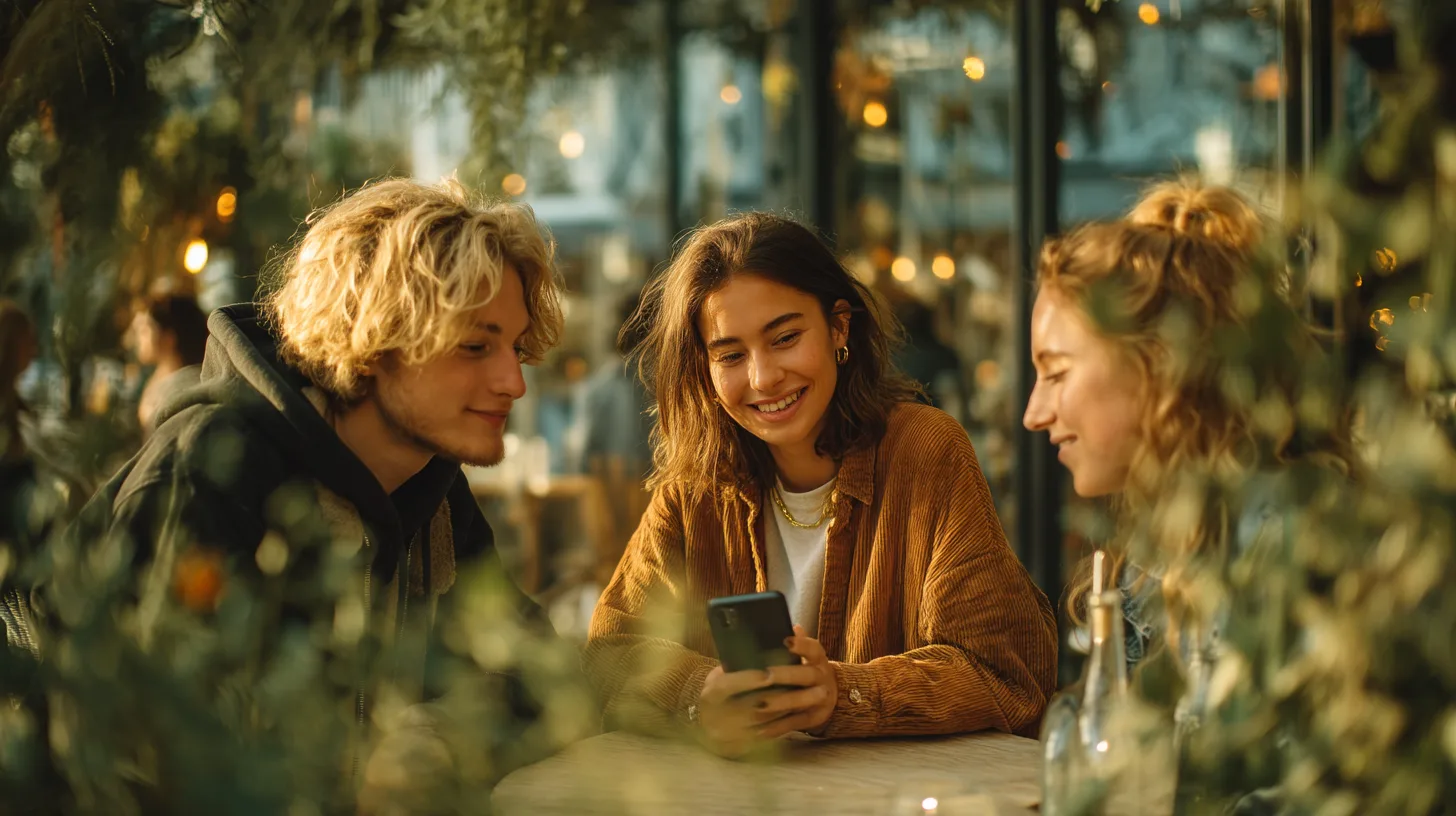 Friends sharing financial experiences